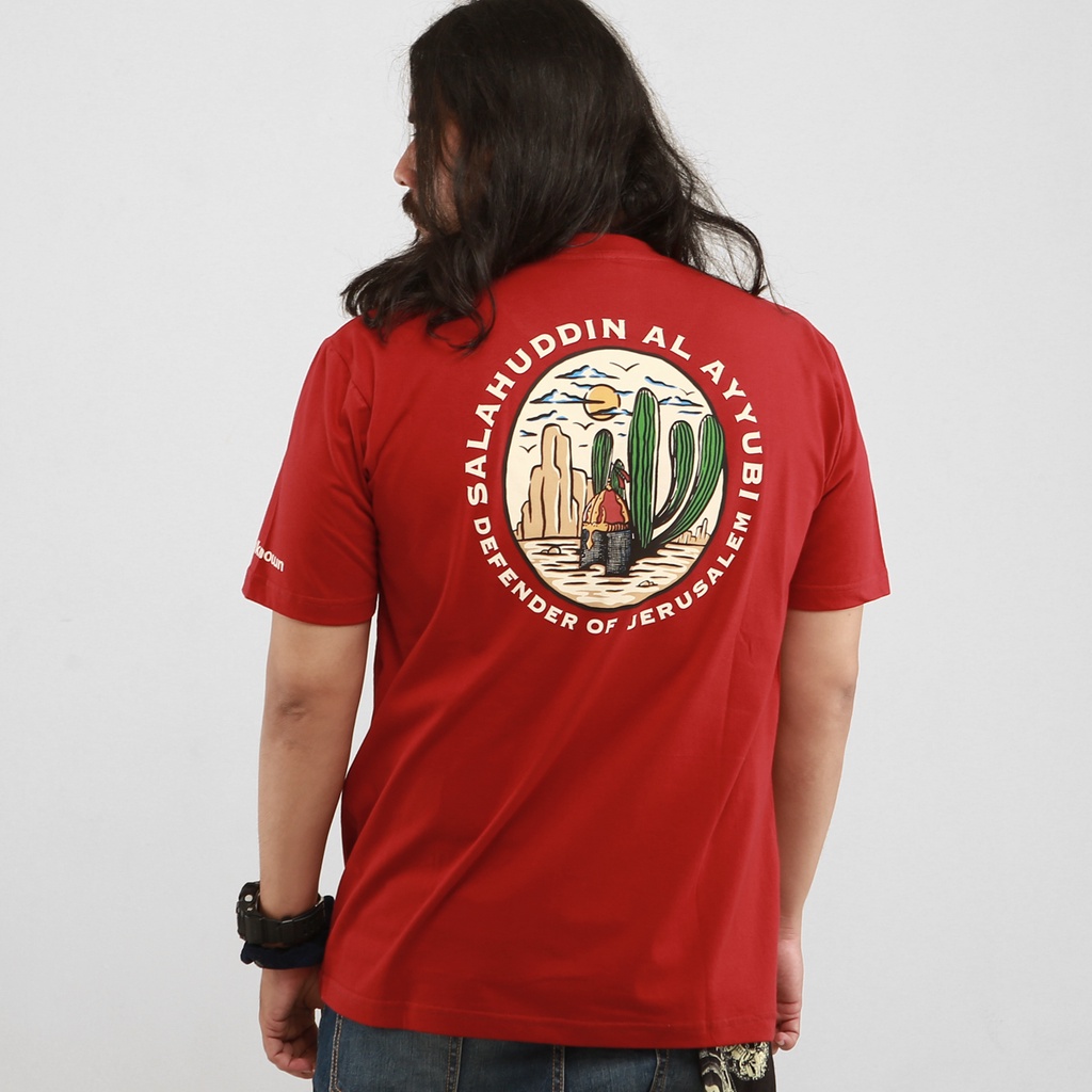 alknown Salahuddin Al Ayyubi (Red) - Tshirt / Kaos Dakwah