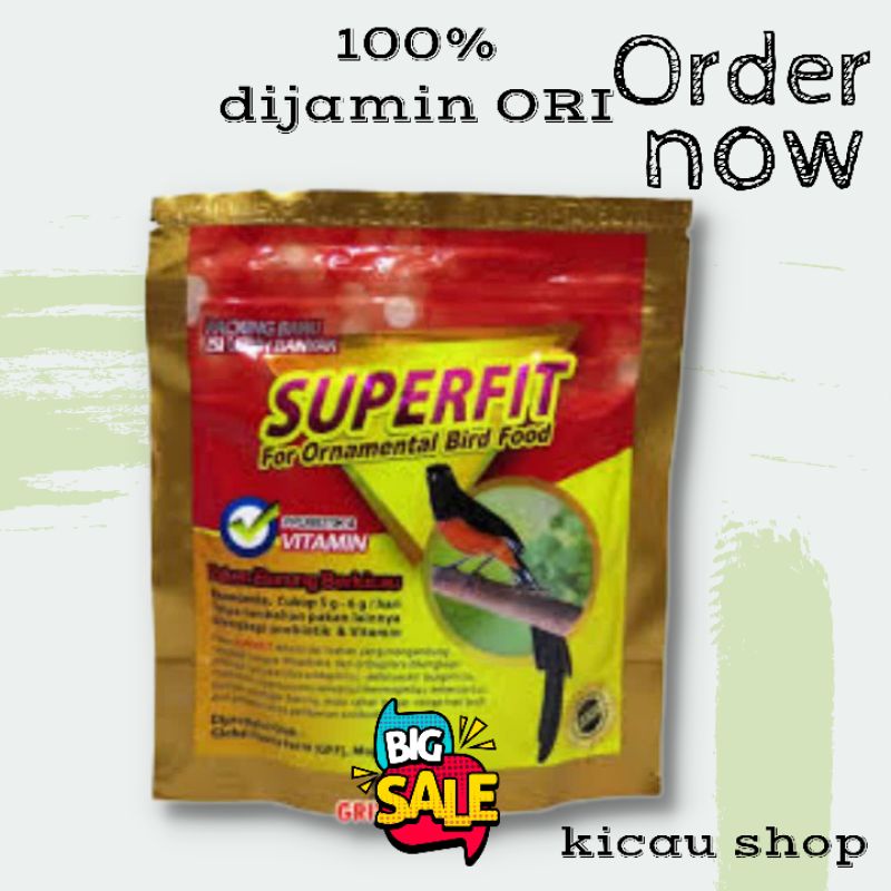 SUPERFIT GOLD PUR VOER HIGH PROTEIN MAKANAN HARIAN BURUNG MURAI, cililin, dll