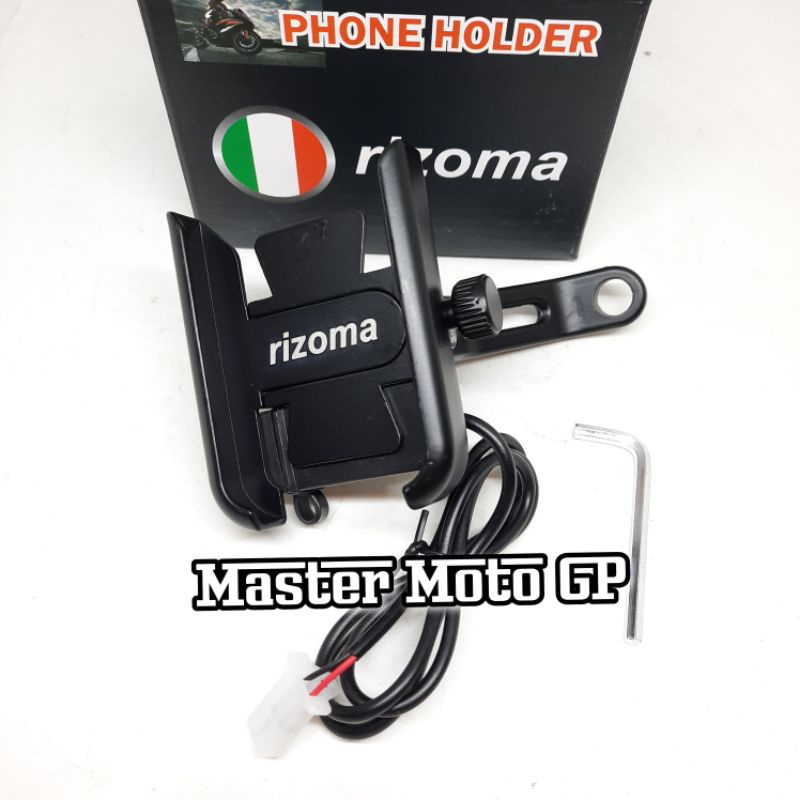 Holder hp motor Rizoma Holder Hp modif spion motor Holder Hp spion Usb Rizoma