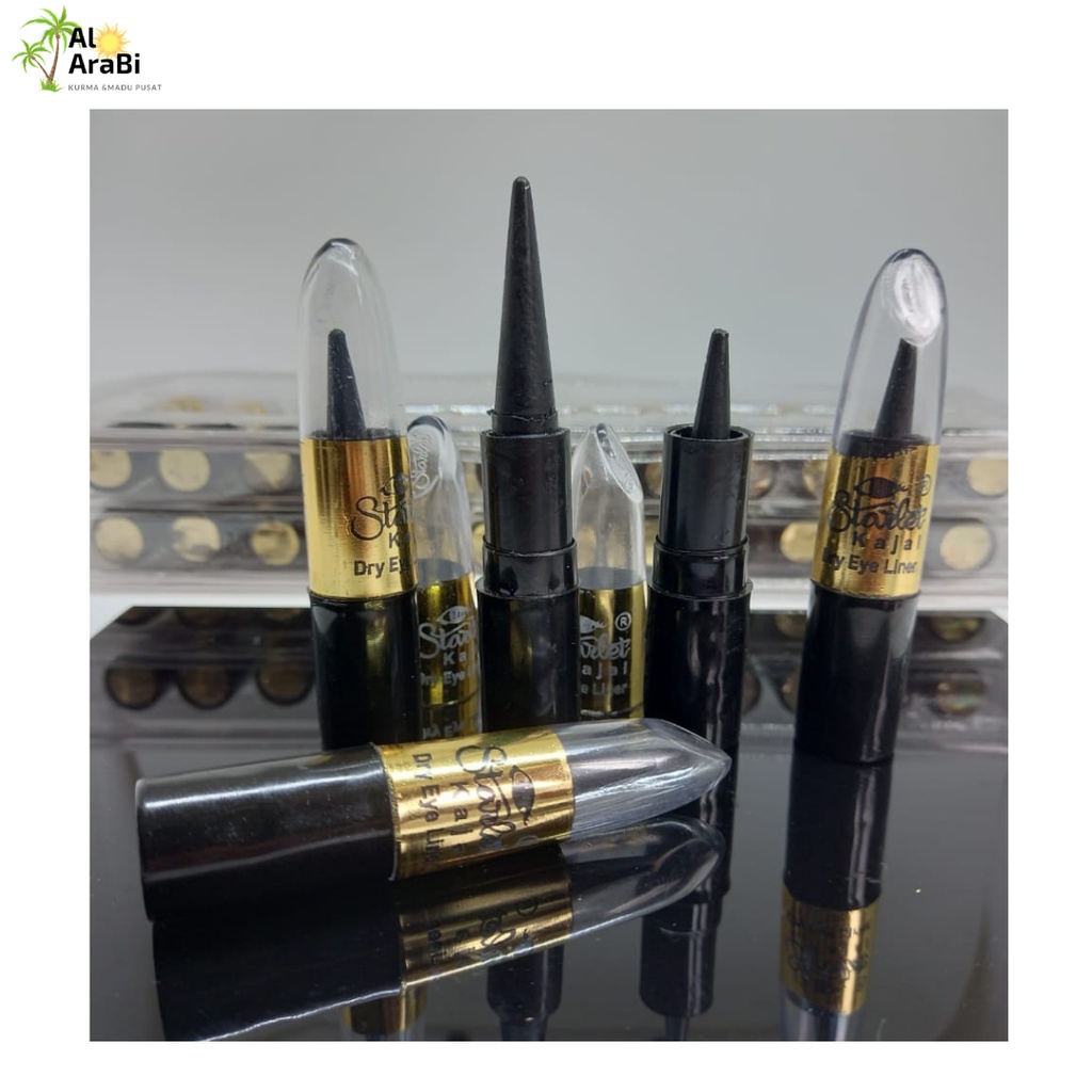 STARLET KAJAL| lusin isi  12pcs  | DRY EYELINER | CELAK MATA | CELAK SIPAT MATA KHAS ARAB .