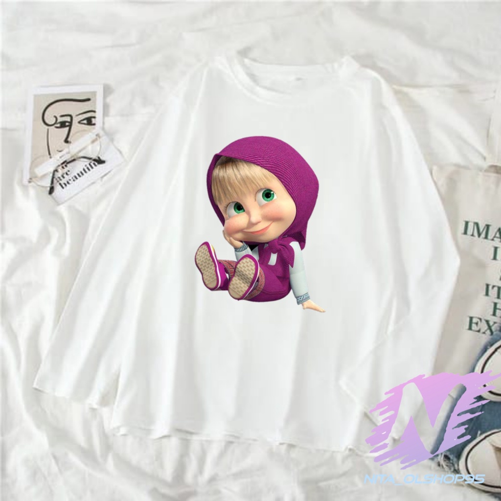 KAOS MARSA BAJU KAOS ANAK MASHA LENGAN PANJANG