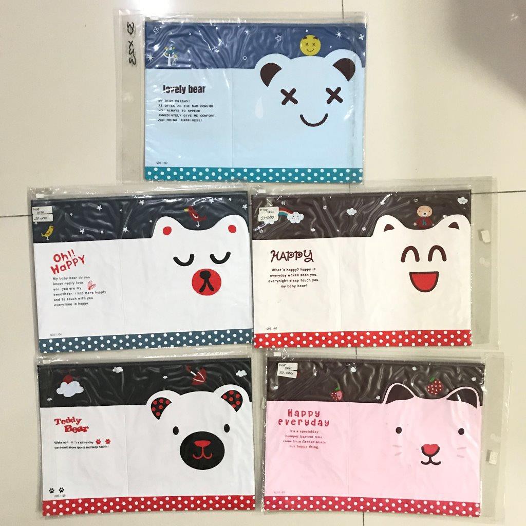 

Map file lovely bear pouch file folder tas map anak