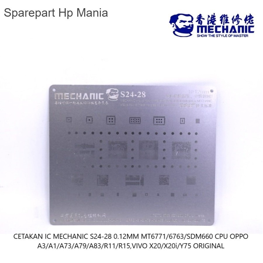 PLAT MECHANIC S24-28 CETAKAN BGA IC CPU MT6771 MT6763 SDM660 ORIGINAL