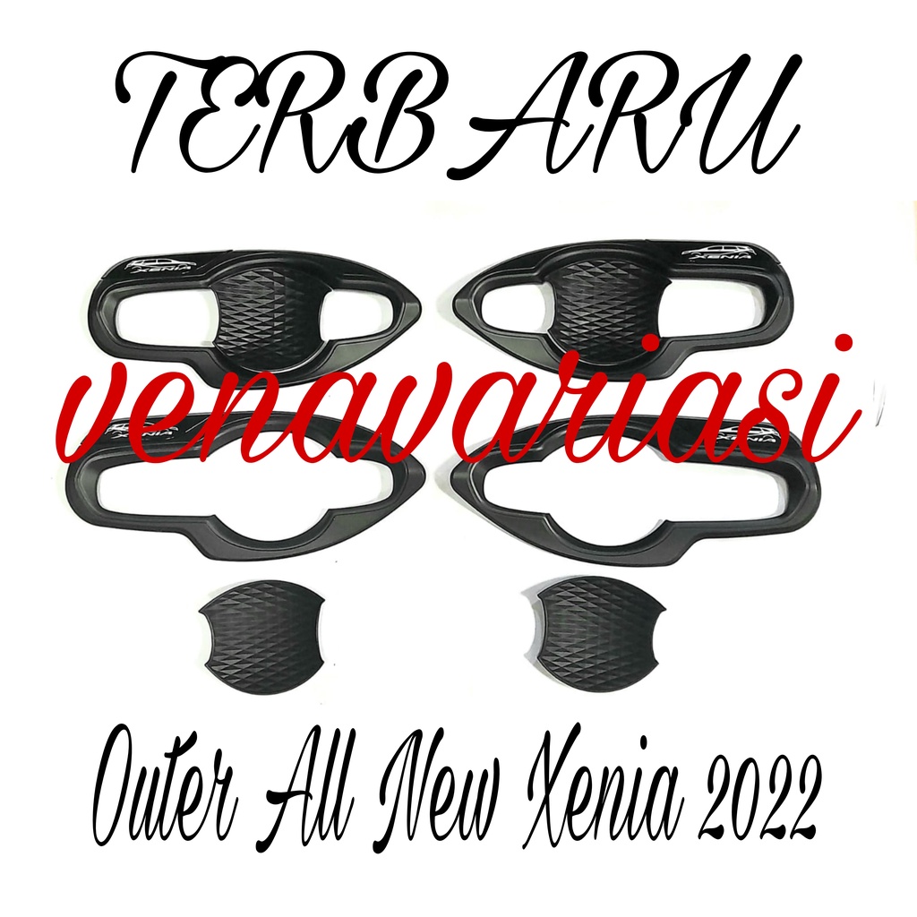 Outer Cover Mangkok Pintu Mobil All New Xenia 2022 Variasi Mobil Hitam Full