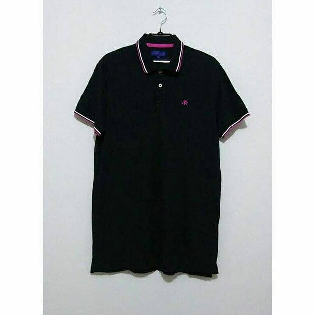 kaos hitan polo shirt origianal Aeropostale