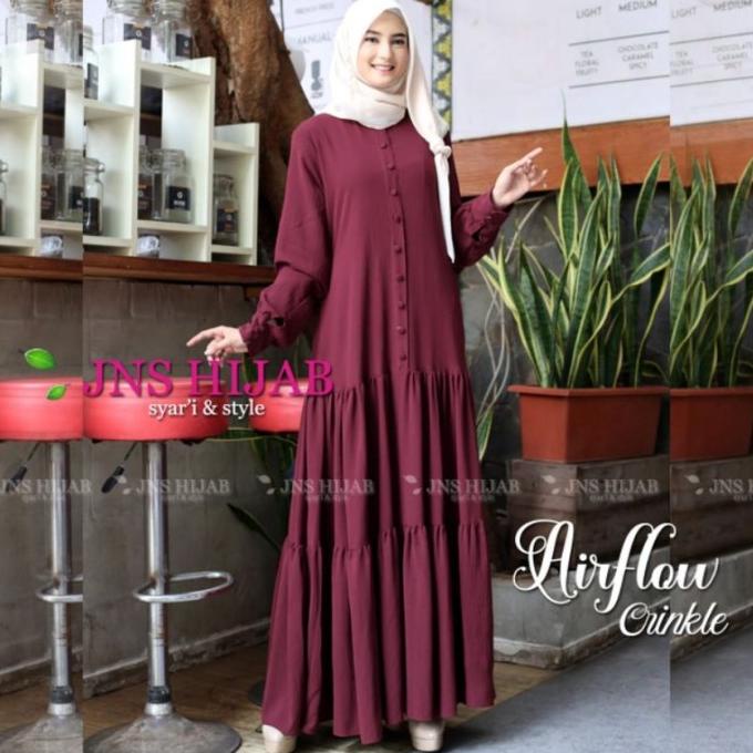 GAMIS ZAVIRA DRESS GAMIS CRINKLE AIRFLOW PREMIUM BAJU GAMIS SYARI CRIN DFHBF61662