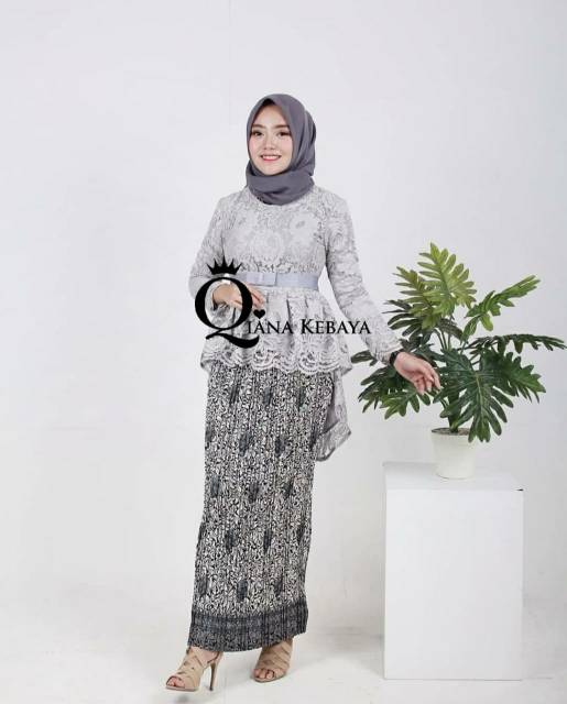 NEW AURORA!!! Setelan kebaya brokat pinguin / kebaya wisuda / kebaya tunangan / marun / navy / abu