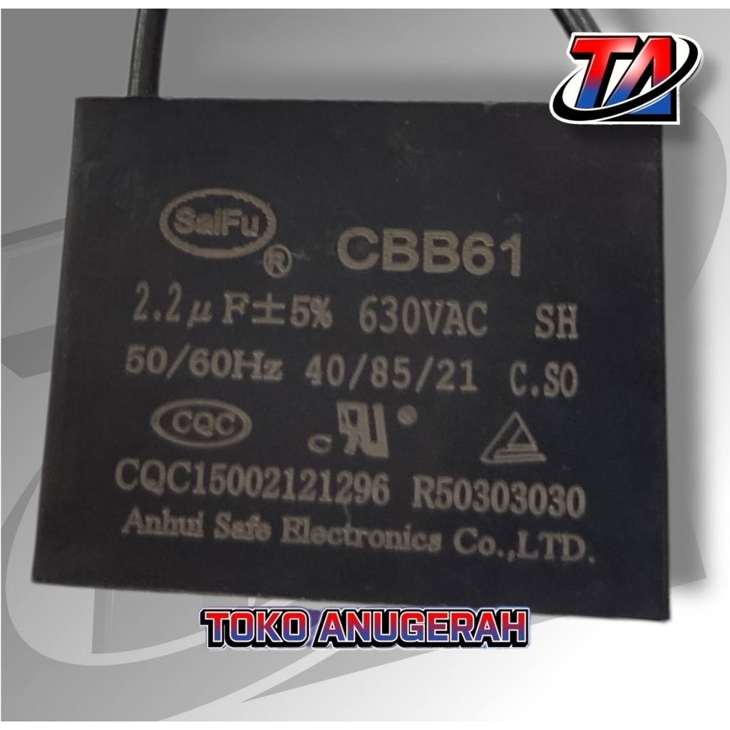 KAPASITOR CBB61 2.2uF 630V / 2.2uF630V / 2,2uF 630V / 2,2uF630V AC