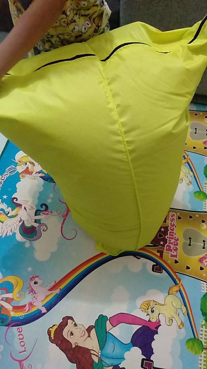 Bean Bag Komplit Isi Triangle / Oval Utk Dewasa Komplit Isi Bahan Waterproof Taslan Dan Katun