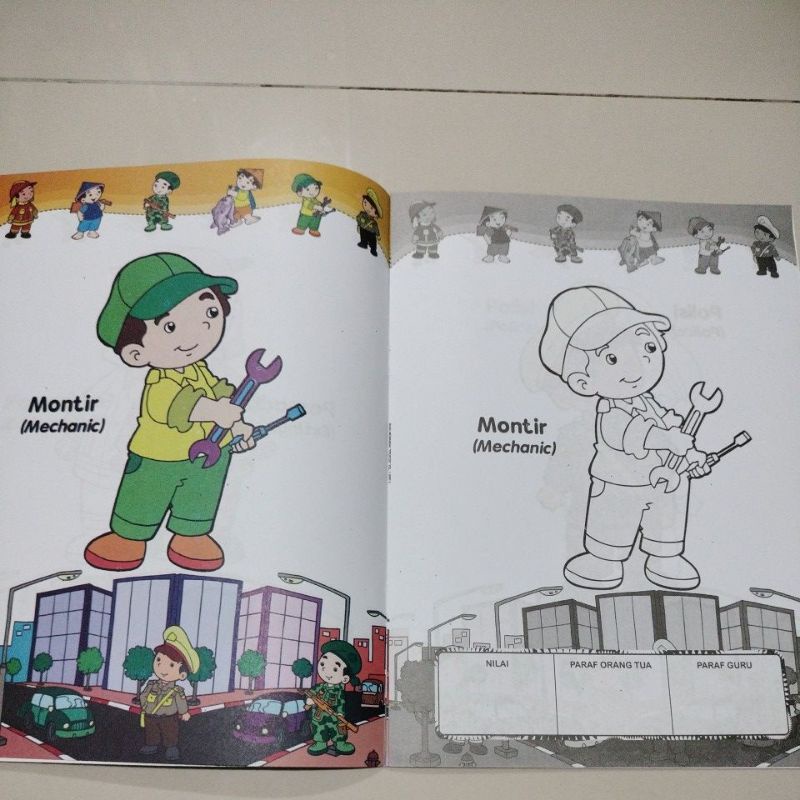 buku mewarnai anak 16 halaman full colour 20x29cm