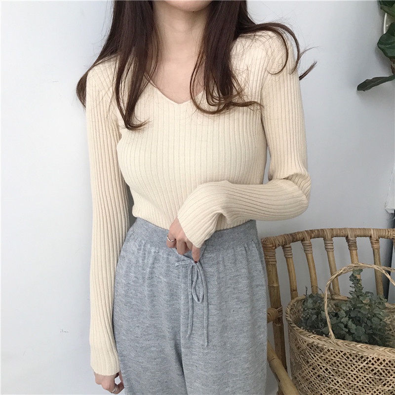 XIAOZHAINV Sweater Wanita Korean Style Lengan Panjang HW0053