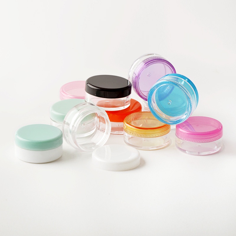 3g Round Cream Sub-packing Box / Cosmetic Packaging Bottle Easy To Carry / Home Travel Sample Storage Box