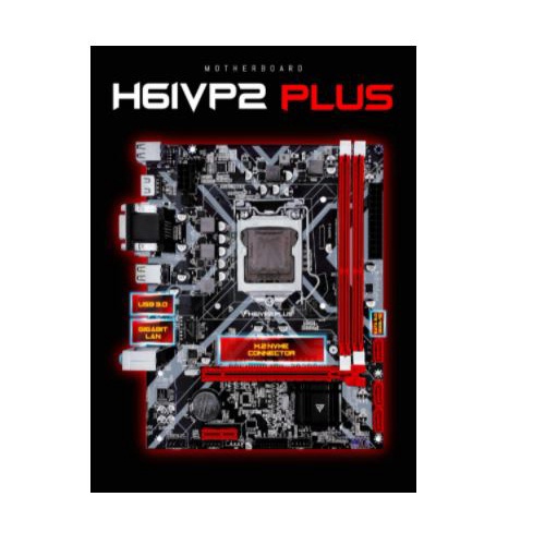 Motherboard varro prime H61vp2 plus h61 intel b75 ddr3 lga 1155 sata 3.0 nvme m2 gigabit lan micro atx - mainboard lga155