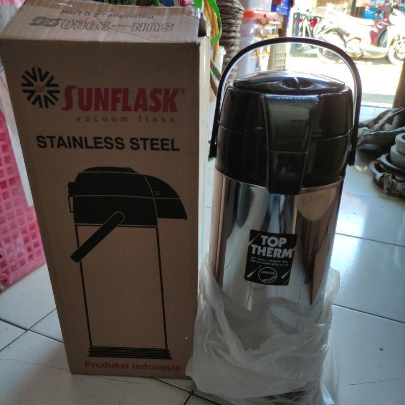 Sunflask Thermos Air Panas 2.5 Liter , Termos pencet Plastik,