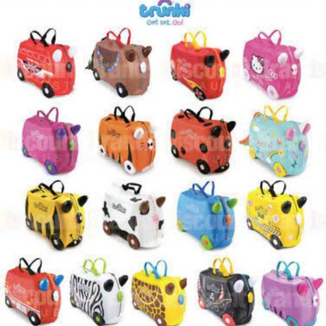 Trunki ride on suitcase koper anak aneka motif Trunki Luggage koper anak bisa di duduki