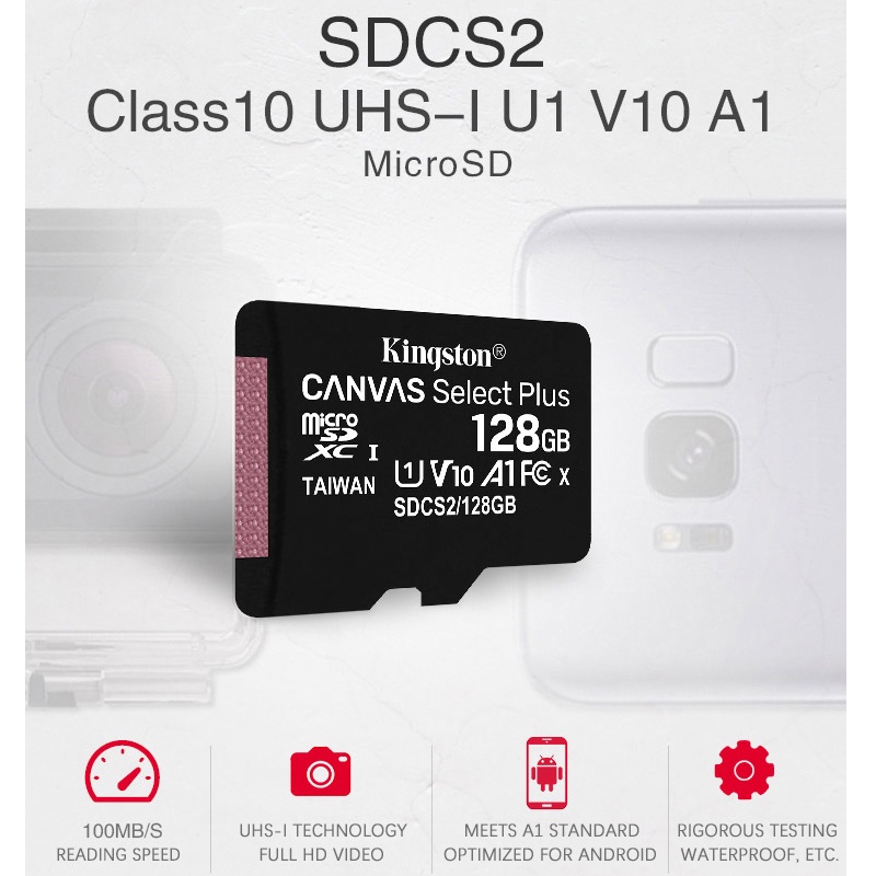 Kingston-micro SD Class 10 8GB 16GB 32GB 64GB 128GB 256GB 512GB TF Card