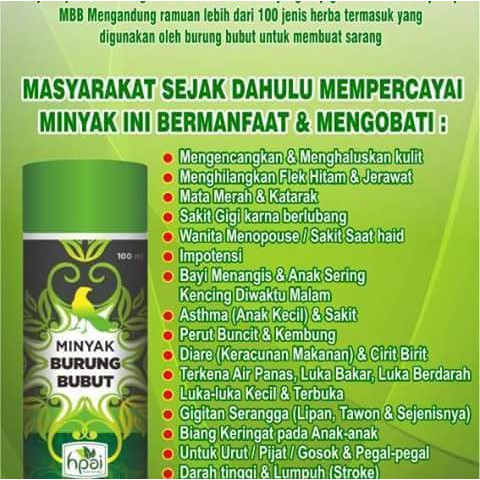 Minyak Herba Sinergi Hpai Mhs Minyak Burung Bubut Solusi