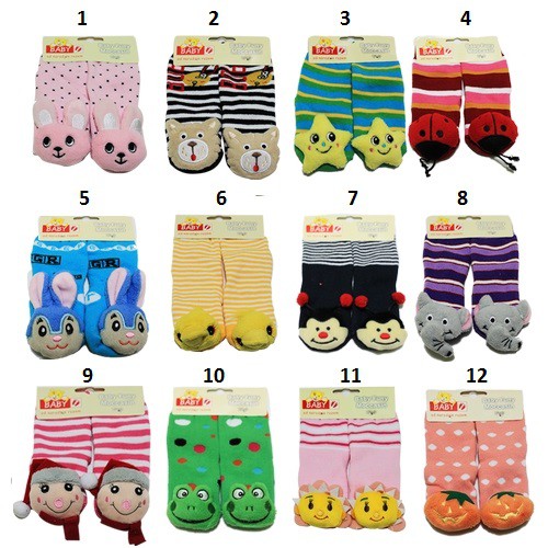 Kaos Kaki Bayi &amp; Anak Dengan Anti Slip 3D - Isi 3 Pasang