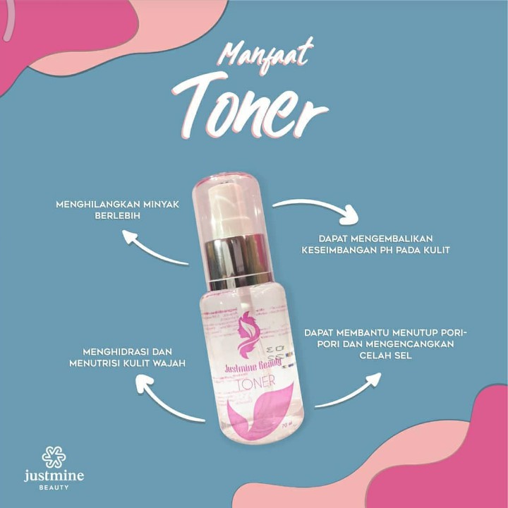 Toner + facial wash jusmine beauty - justmine beauty - justmine ecer - justmine beauty skincare