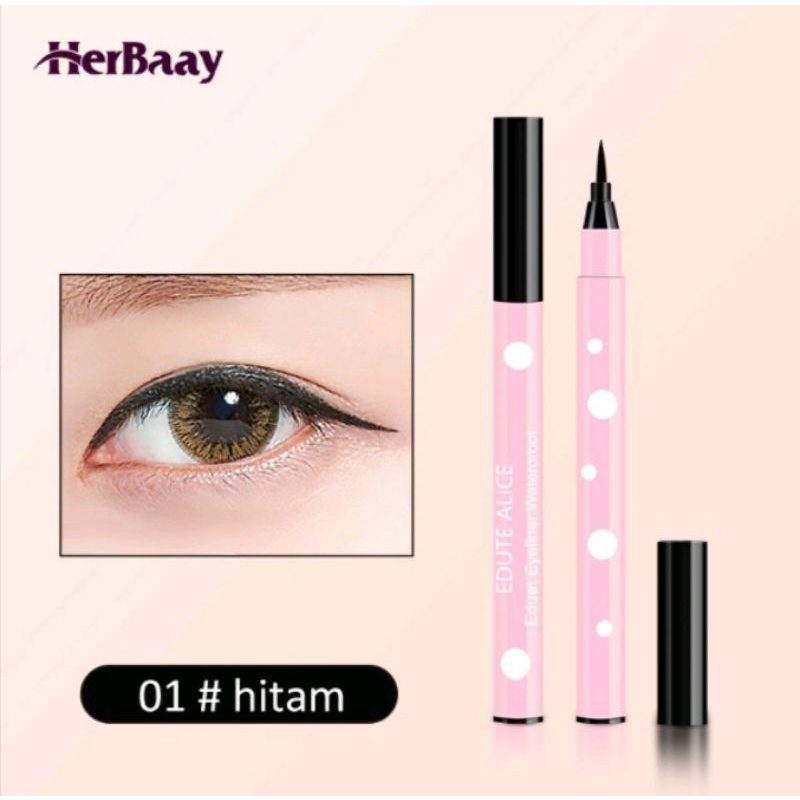 Herbaay Eyeliner rambut lembut eyeliner tiga dimensi tahan air dan tahan keringat eyeliner mata
