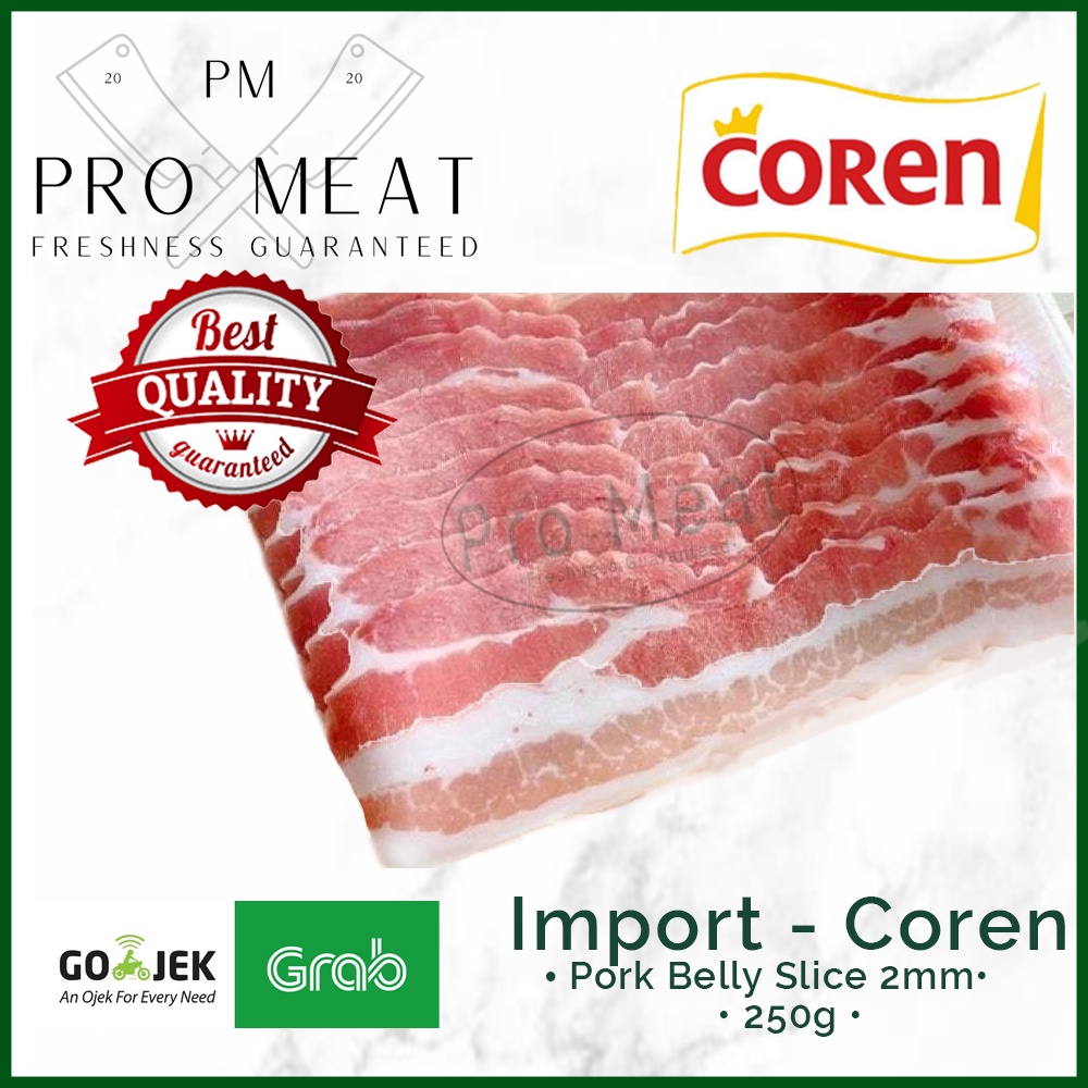 

Daging Babi / Pork Belly Samcan Import Premium Spain COREN 250g Slice 2mm