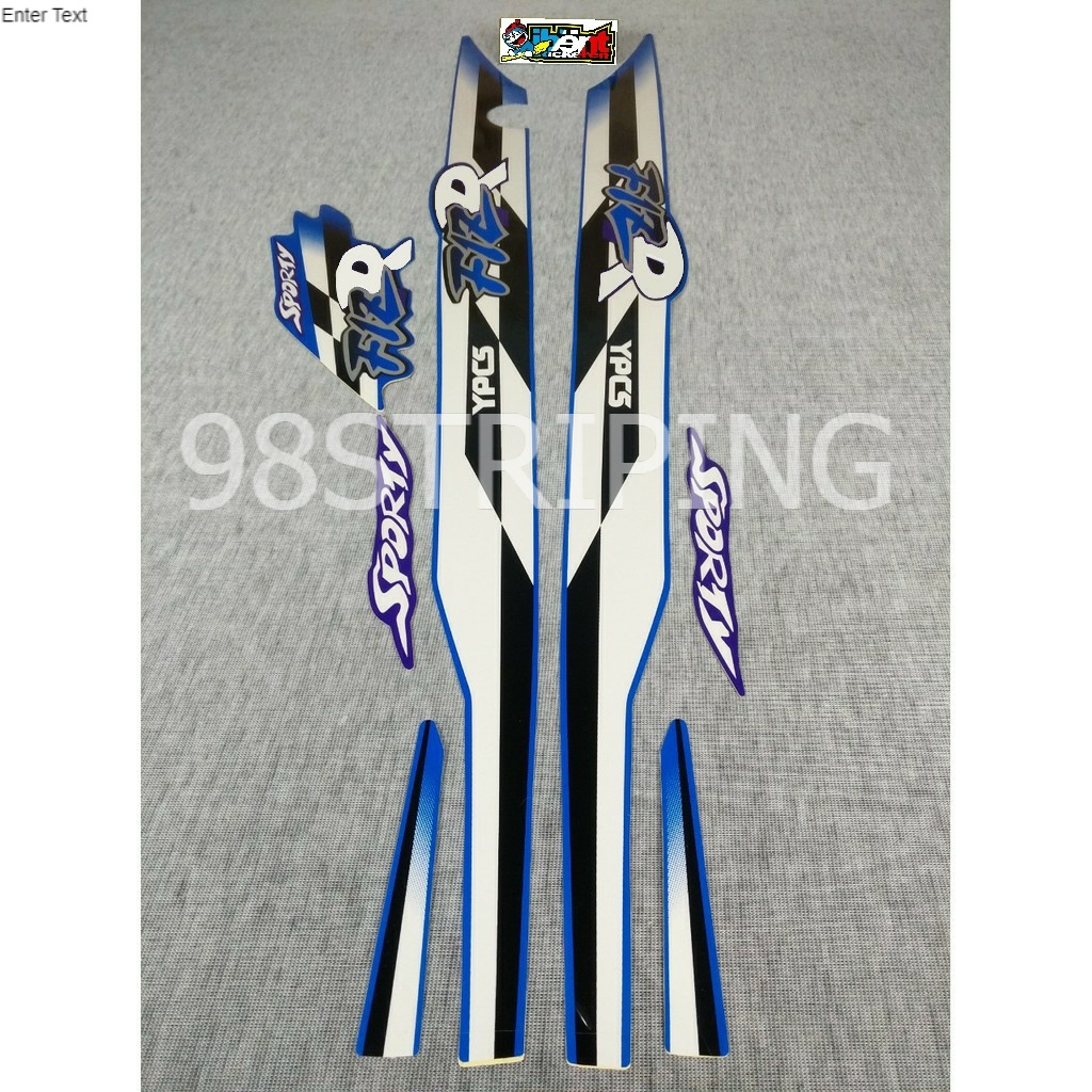 STIKER STRIPING LIS STANDAR ORI FIZ R FIZR BIRU PUTIH TAHUN 1997