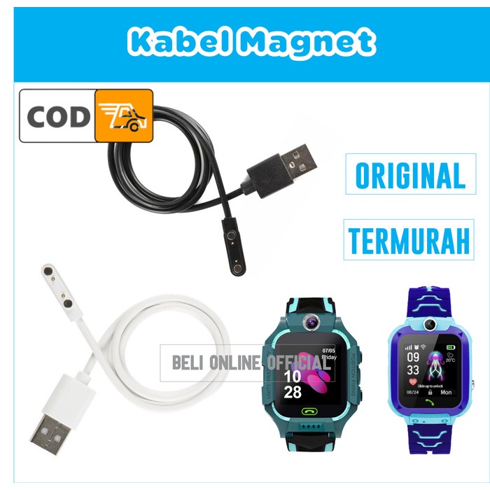 Charger Magnet Smartwatch / Kabel Magnet Jam Imoo Anti Air / Cas Q12