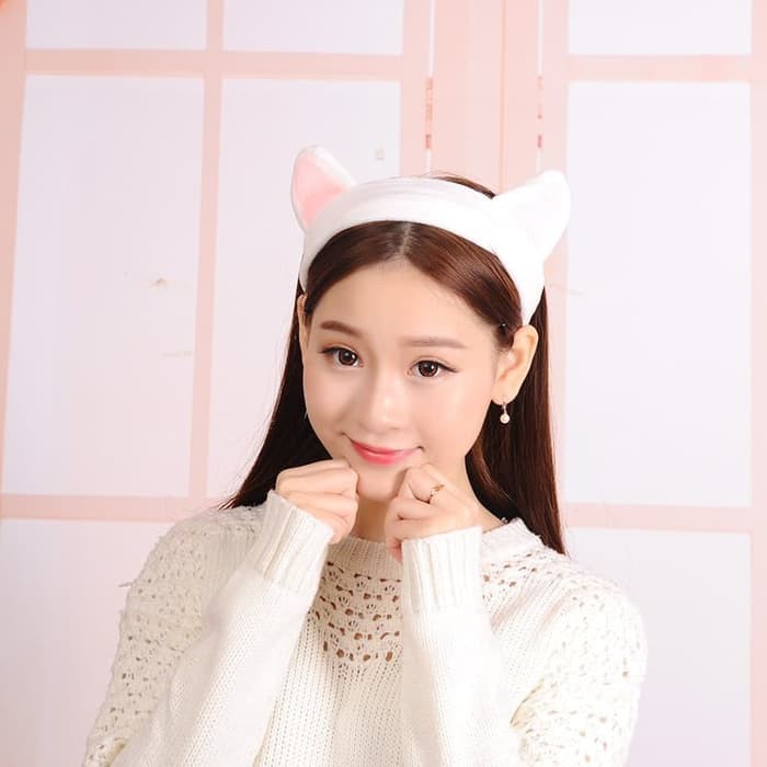 Headband Korea Bando Mandi Kucing Bandana Korea Ikat Rambut