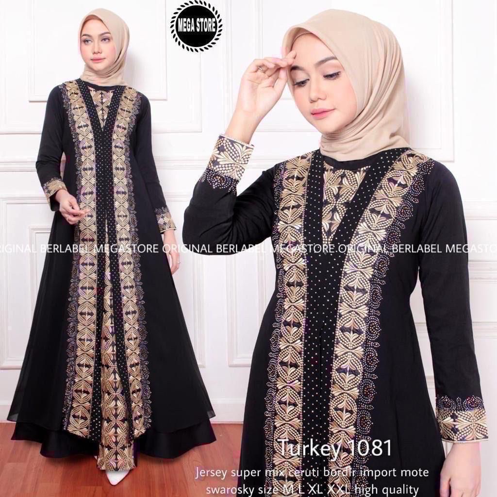 [ORI 100% MEGASTORE] ABAYA TURKEY GAMIS ARAB JUMBO M, L, XL, XXL | GAMIS TURKEY 1081, TURKEY 1481, T