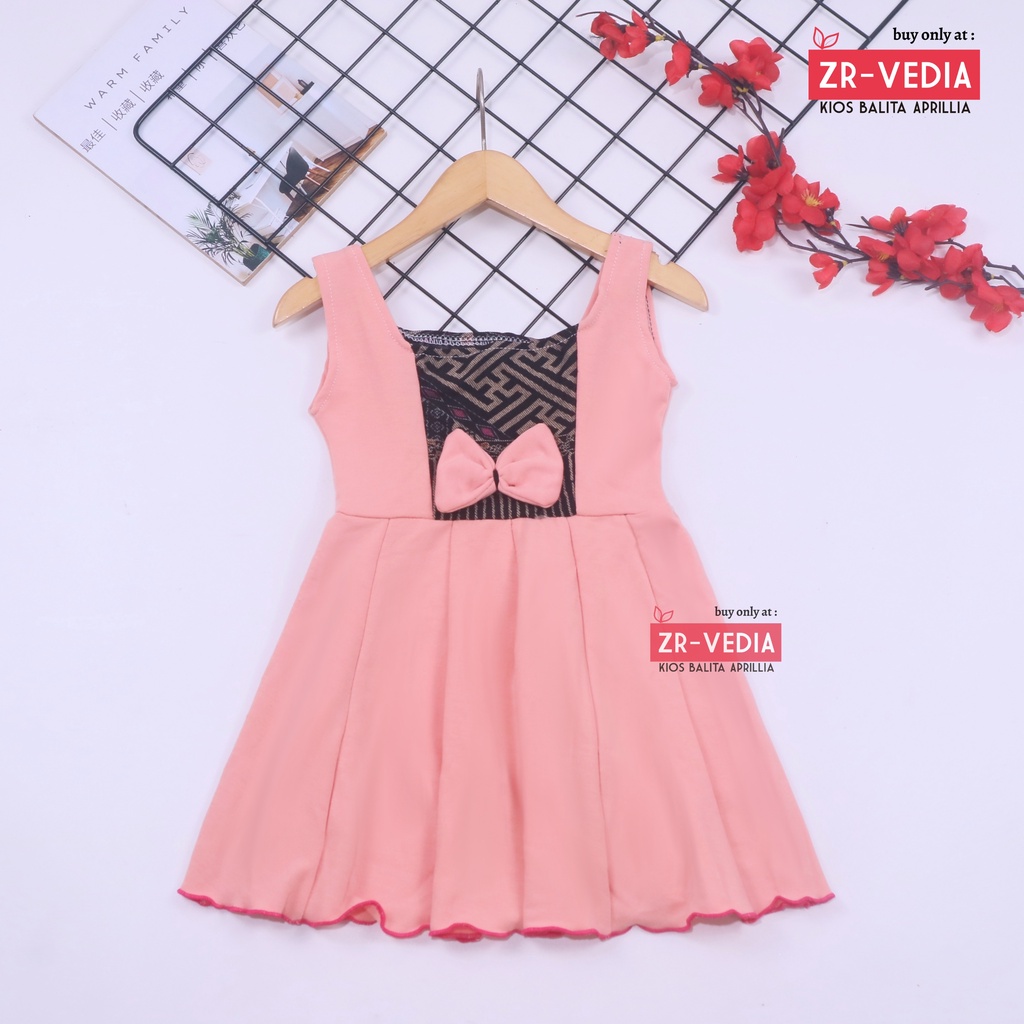 (BATIK) Dress Clairine uk 1-2 Tahun / Dres Anak Perempuan Bayi Yukensi Adem Baju Fashion Pesta