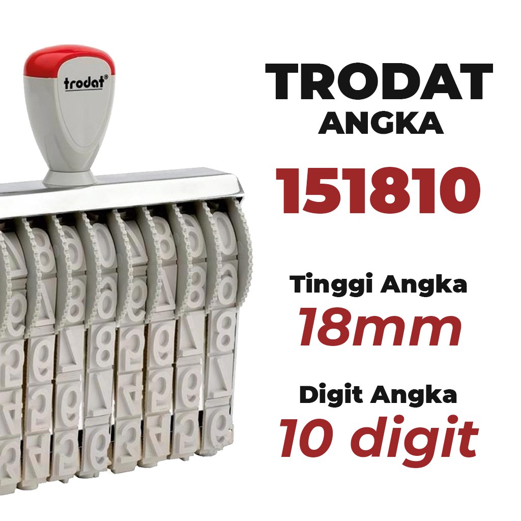 

Stempel Trodat Angka 151810 - 10 Digit 18 mm