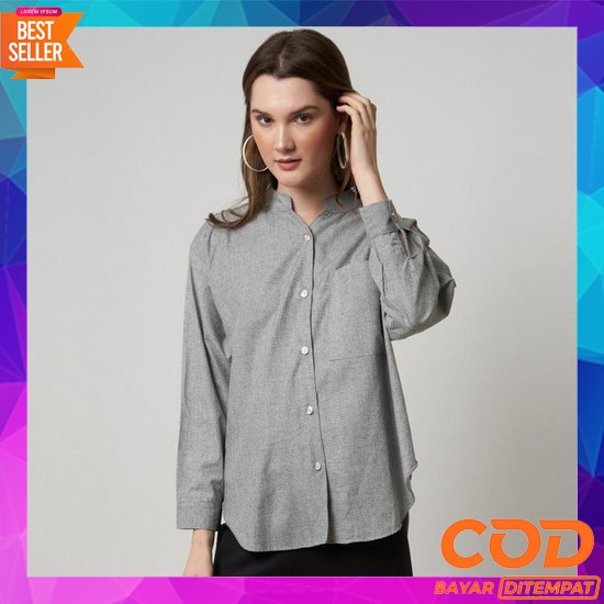 Kemeja Wanita Terbaru Baju Wanita Import Korea Kemeja Wanita Terbaru B Monellina 601178 Kemeja Lenga