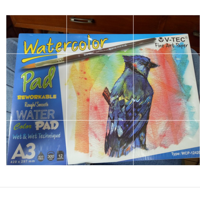 

Papan Tulis Gambar - Lyra Sketch Book - Kiky Sketch Book Vtec Watercolor Pad A3 300Gsm Produk