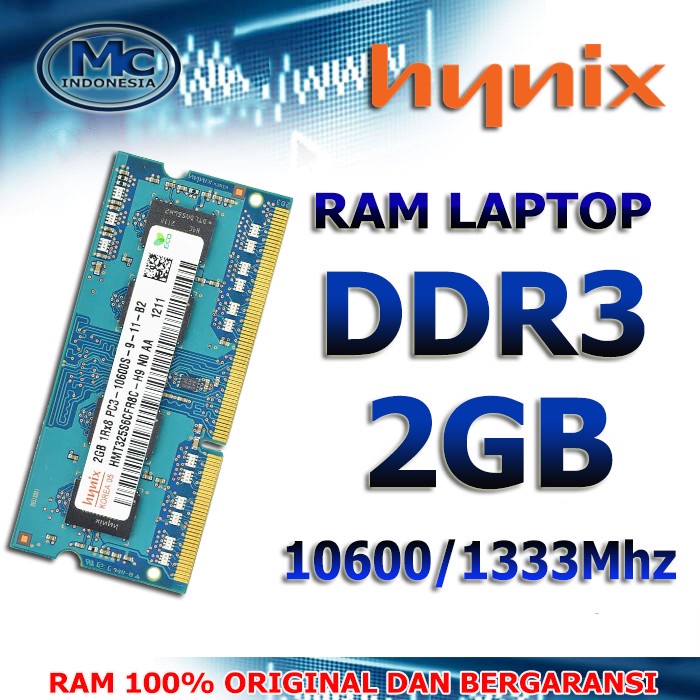 Ram Memory laptop  DDR3 2GB PC-10600