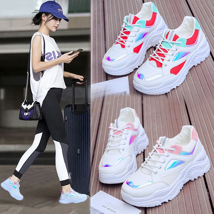 Sepatu Wanita Import Sneakers Wanita Putih Sepatu Olahraga Sneaker Cewek Sport Running shoes SP-117