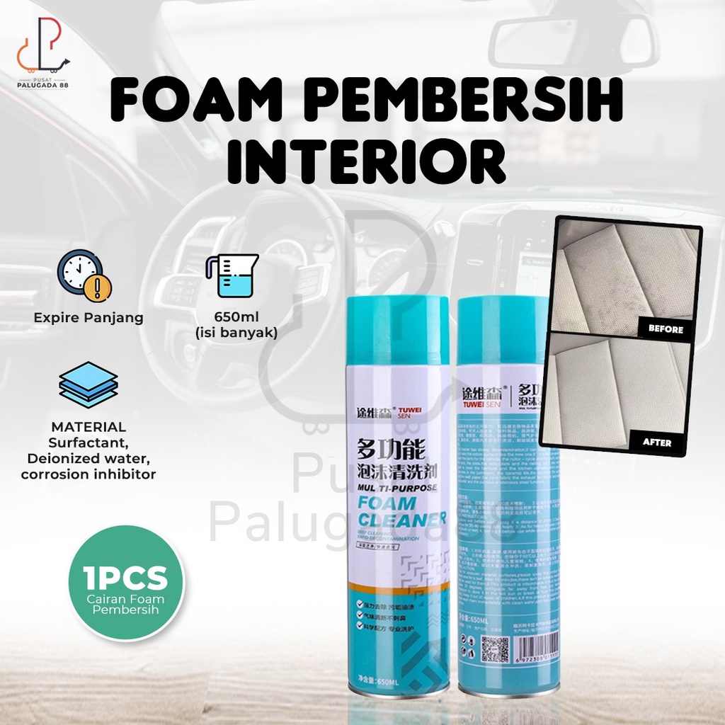 FOAM SPRAY PEMBERSIH INTERIOR MOBIL JOK SEPATU OBAT MULTI PURPOSE CLEANER