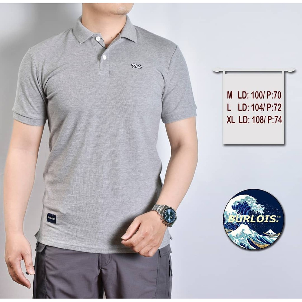 Kaos Polo Shirt Pria Kaos Kerah Lengan Pendek Original Burlois