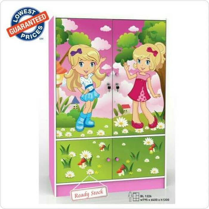 New Best Seller Lemari Pakaian Anak / Lemari Anak / Lemari Baju Anak Warna Pink
