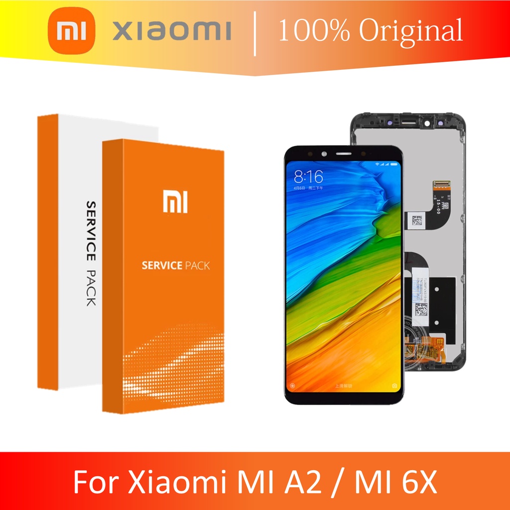 [ CHECK.ID ] LCD + FRAME XIAOMI MIA2 MI A2 / MI6X MI 6X SERVICE PRODUCT