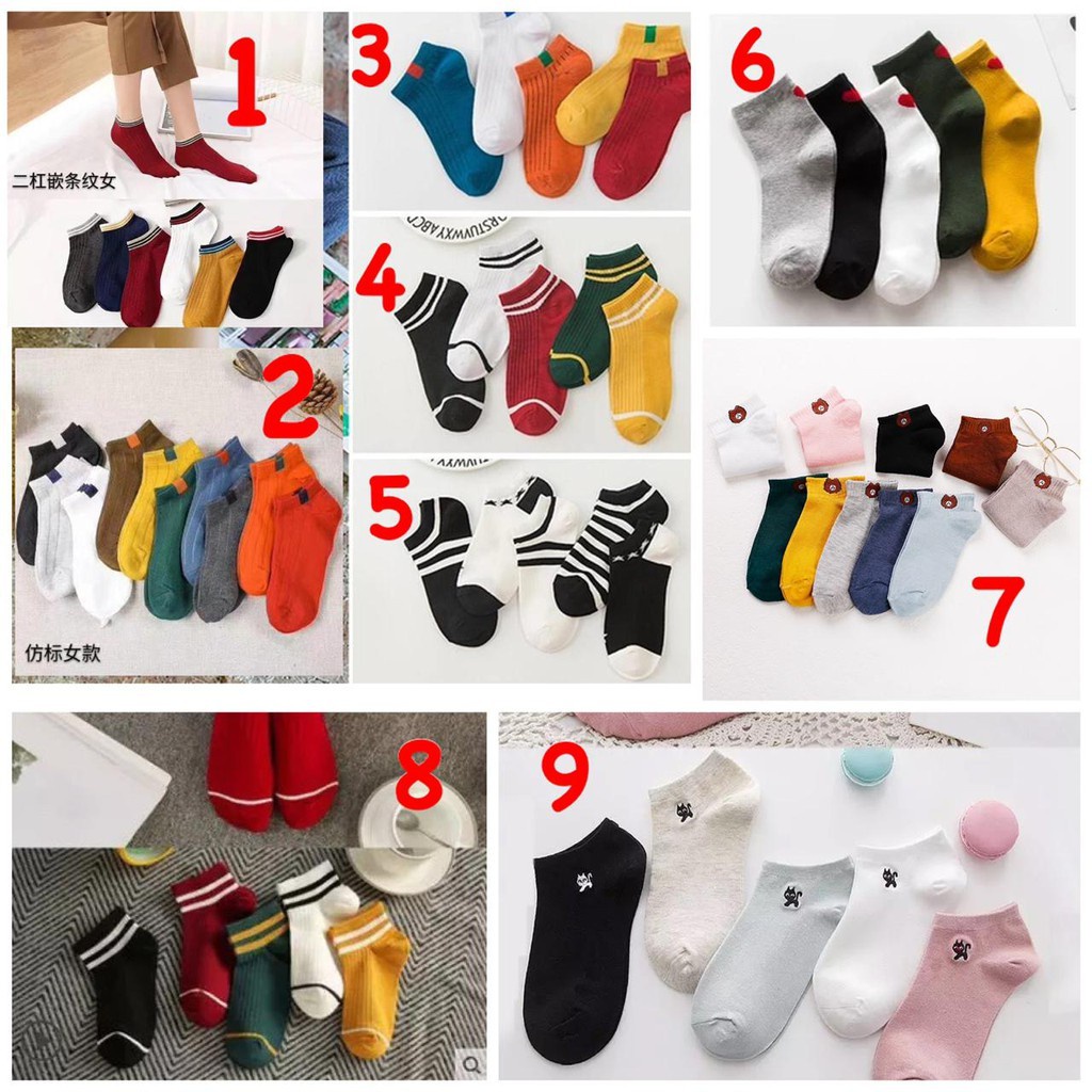 Kaos Kaki 5pasang Import Premium Cewek Cowok Nyaman Dipakai (Lochic)