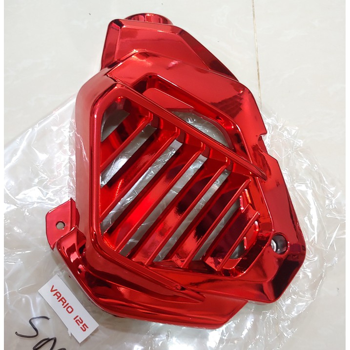 Cover Tutup Radiator Vario 125 Old Merah Chrome Anti Buram