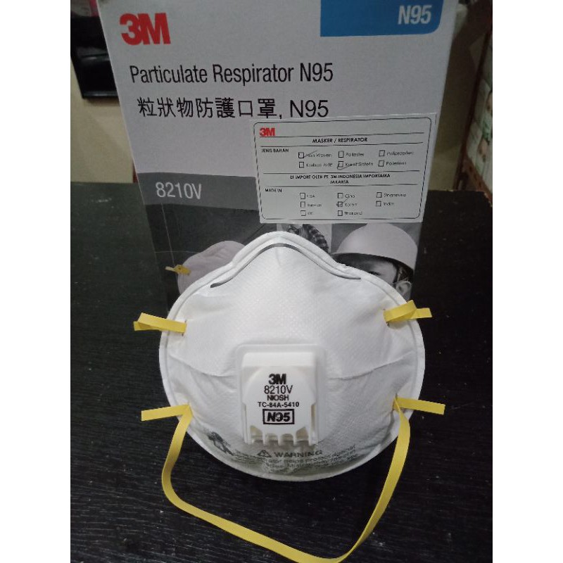 Masker 3M N95 seri 8210V Particulate Respirator N95 / Masker Medis