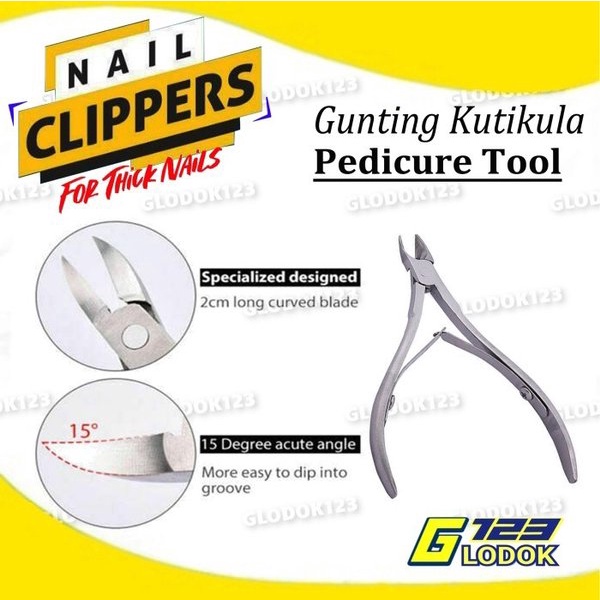 Gunting Kuku Cantengan Kutikula Meni Pedi Stainless Cuticle Nipper