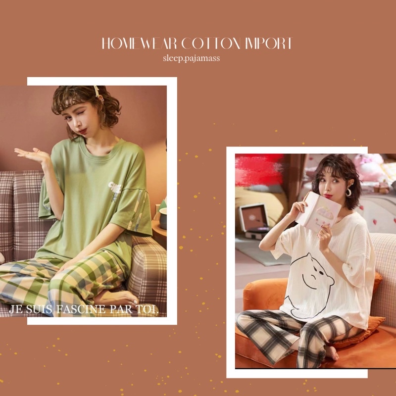 Homewear Import Katun CP sleep.pajamass