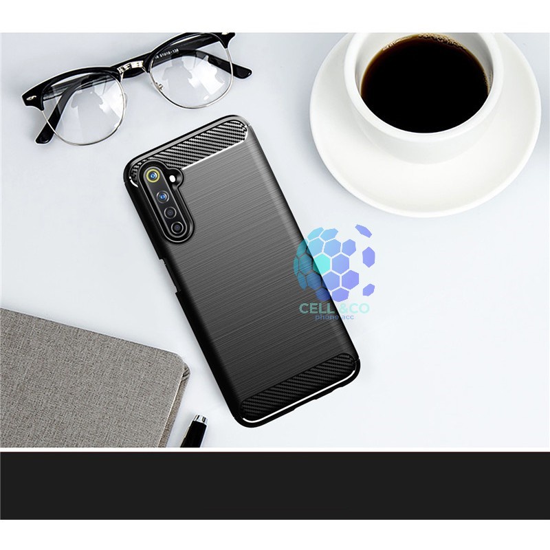 CASE CARBON REALME 6 PRO casing hp silikon softcase case premium carbon cover