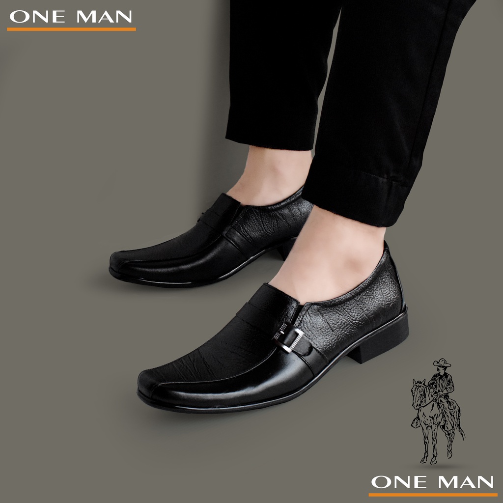 ONE MAN sepatu kantor pria kasual terbaru 2023 keren bahan 100% kulit sapi original size 39-43