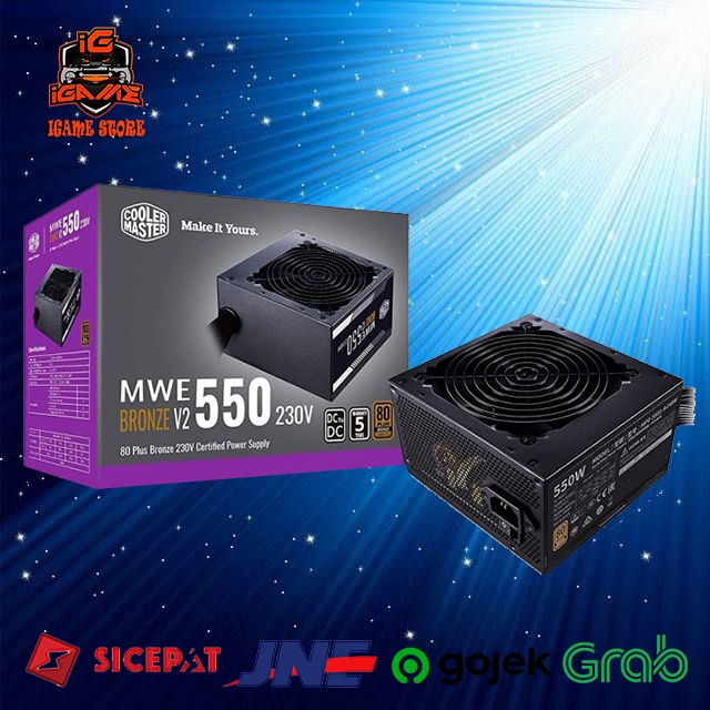 Cooler Master MWE Bronze 550 V2 - 550W 80+ BRONZE MANTUL GAN