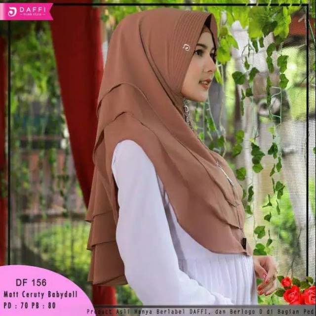 BIG SALE / PROMO KHIMAR CERUTY DF 156 3 LAYER ORI DAFFI /KHIMAR CERUTY ORI DAFFI