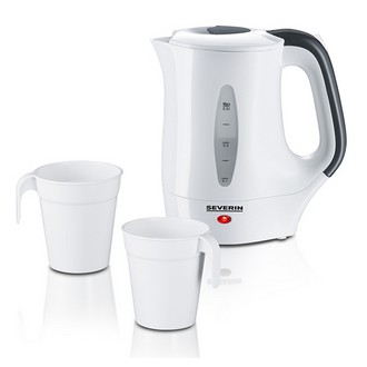 Severin Electronic Travel Kettle with 2 cups 0.5L, Thermos Air 500ml