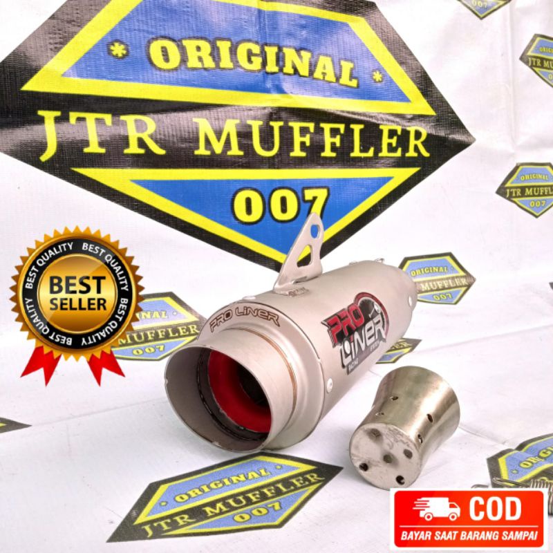 Tabung Silencer silincer Knalpot PROLINER TR1 R SHORT inlet 50mm Vixion Satria Fu R15 Cbr150r sonic
